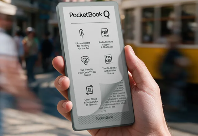 PocketBook Q — máy đọc sách bỏ túi với pin dùng được đến 3–4 tuần