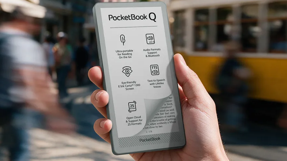 PocketBook Q — máy đọc sách bỏ túi với pin dùng được đến 3–4 tuần