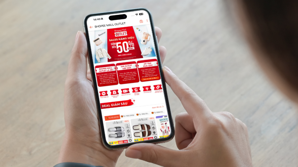 Shopee Mall Outlet: Hướng dẫn tận dụng deal outlet, voucher livestream và mẹo săn hàng chính hãng