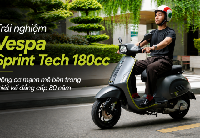 Vespa Sprint Tech 180cc — Khi hiệu suất hội tụ với bản sắc thiết kế